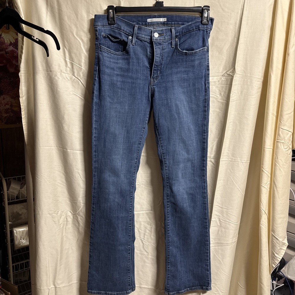 Levis 315 Shaping Bootcut Jeans Womens W31 L32 Blue Denim Mid Rise Stretch